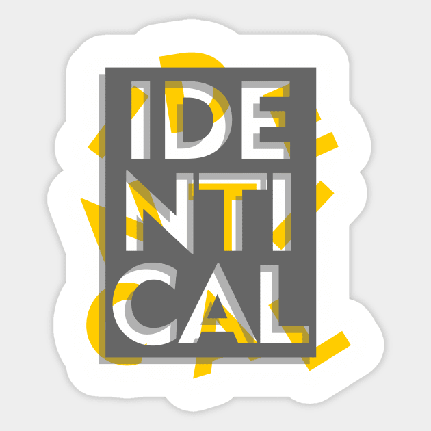 3d effect scrambled letter of identical Sticker by Typography Dose